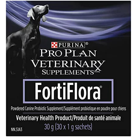 Purina Veterinary Diets Canine Probiotique Fortiflora 30 GR : :  Animalerie