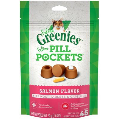 Greenies « Pill Pockets » Saveur de Saumon pour Chats 1.6 oz