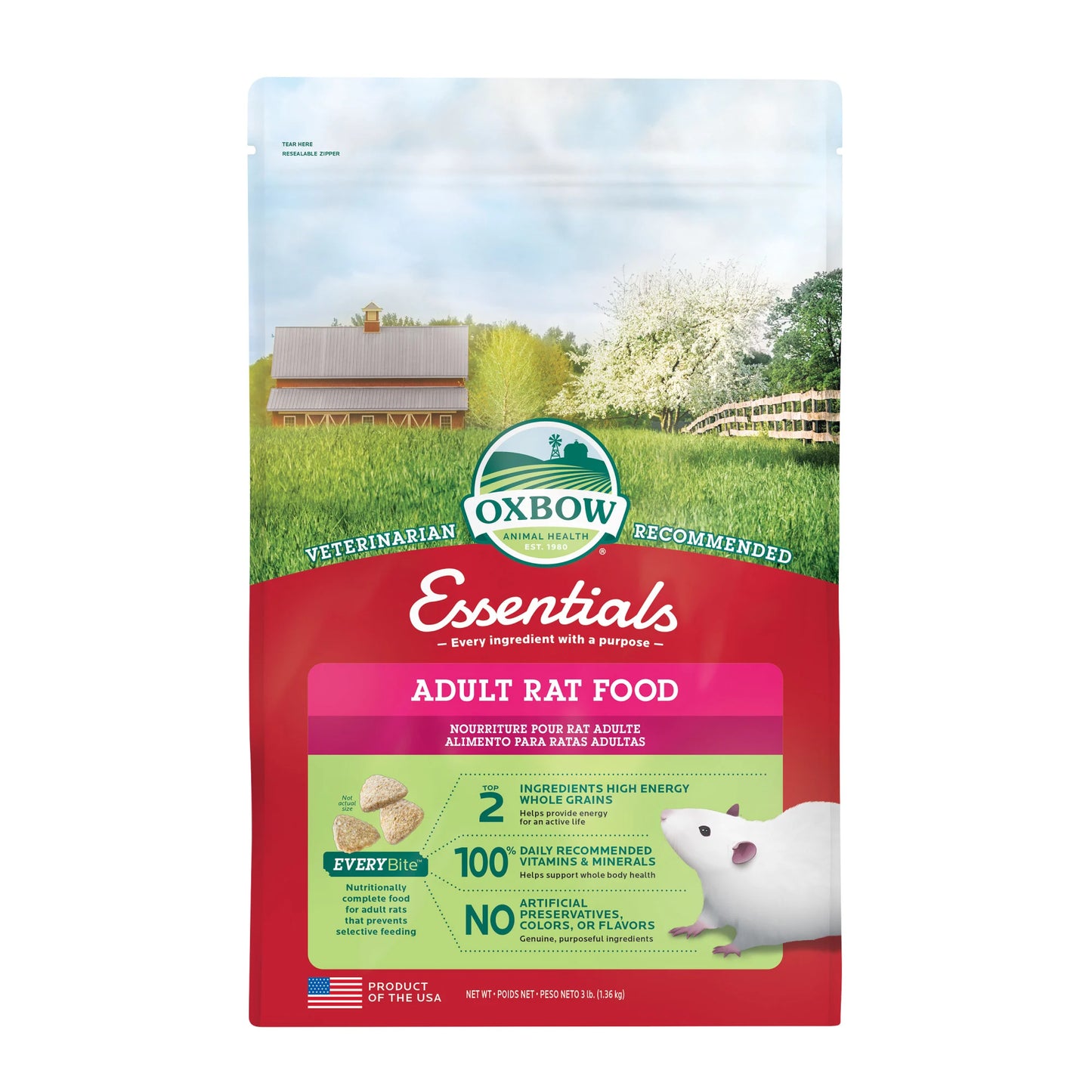 Oxbow Nourriture pour Rat 3 Lbs