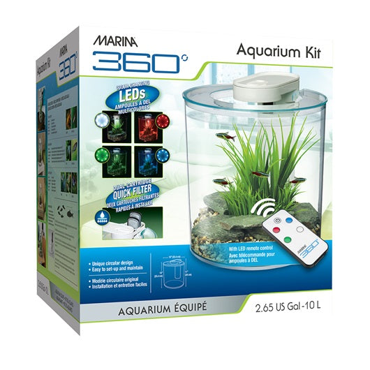 Marina - Aquarium équipé 360 - 10 Litres