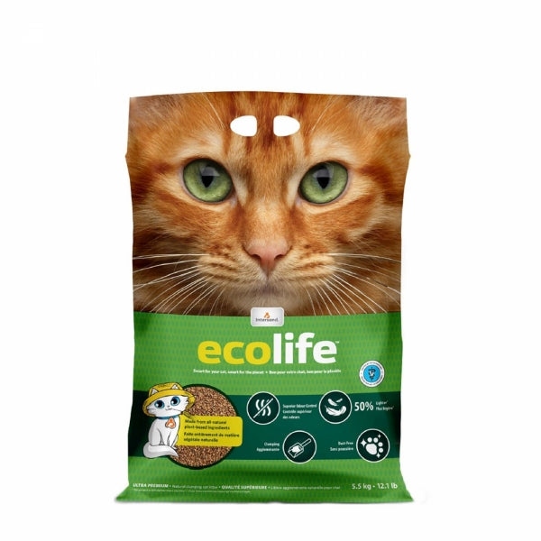 Litière Ecolife agglomérante écologique 12 LBS
