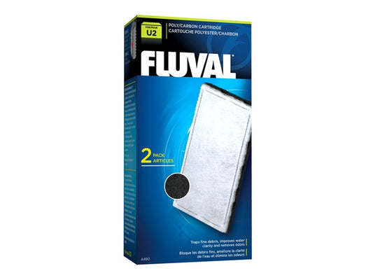 Cartouches de polyester/charbon pour filtre submersible Fluval U2