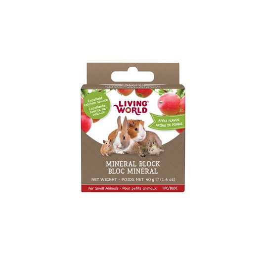 Living World - Bloc Minéral Pour Petits animaux Pommes 40 G