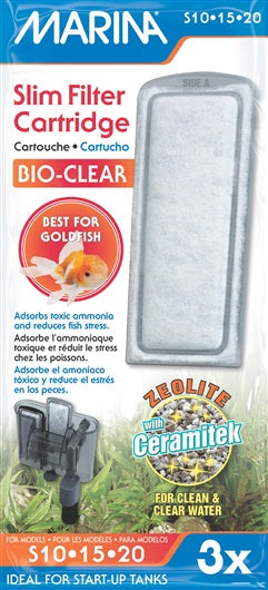 Cartouches Bio-Clear pour filtre Marina Paquet de 3