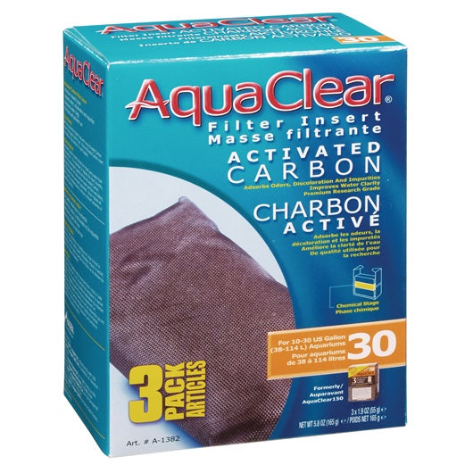 Charbon Activé pour AquaClear30 Paquet de 3