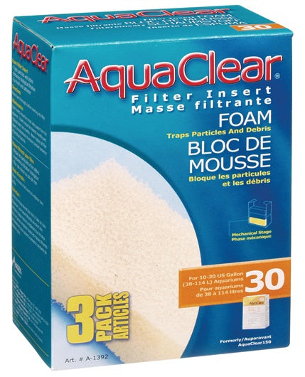 Bloc de Mousse filtrante pour AquaClear30 Paquet de 3