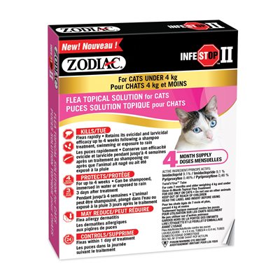 Zodiac Infestop II pour Chats de 4KG et Moins