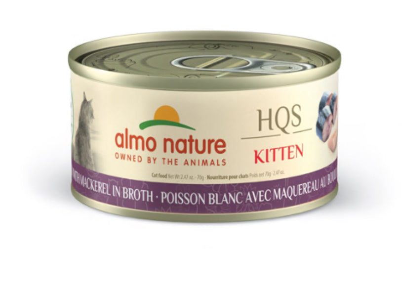 Almo Nature - Chaton - Poisson blanc et Maquereau au bouillon 70g