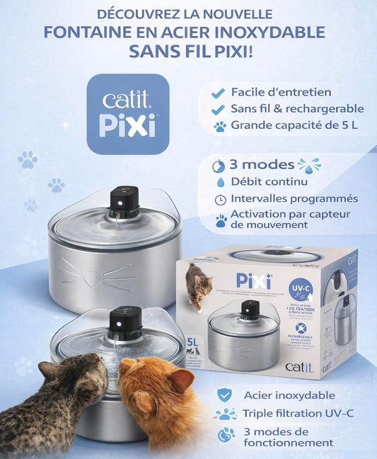 PIXI - Fontaine en acier inoxydable