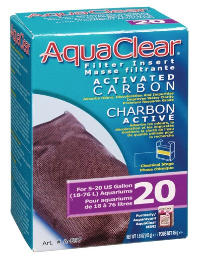 Charbon activé pour filtre AquaClear20